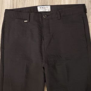 ENVY South Beach Black+Fine Metallic Threading Waffled Pants, Mn's 34, EUC